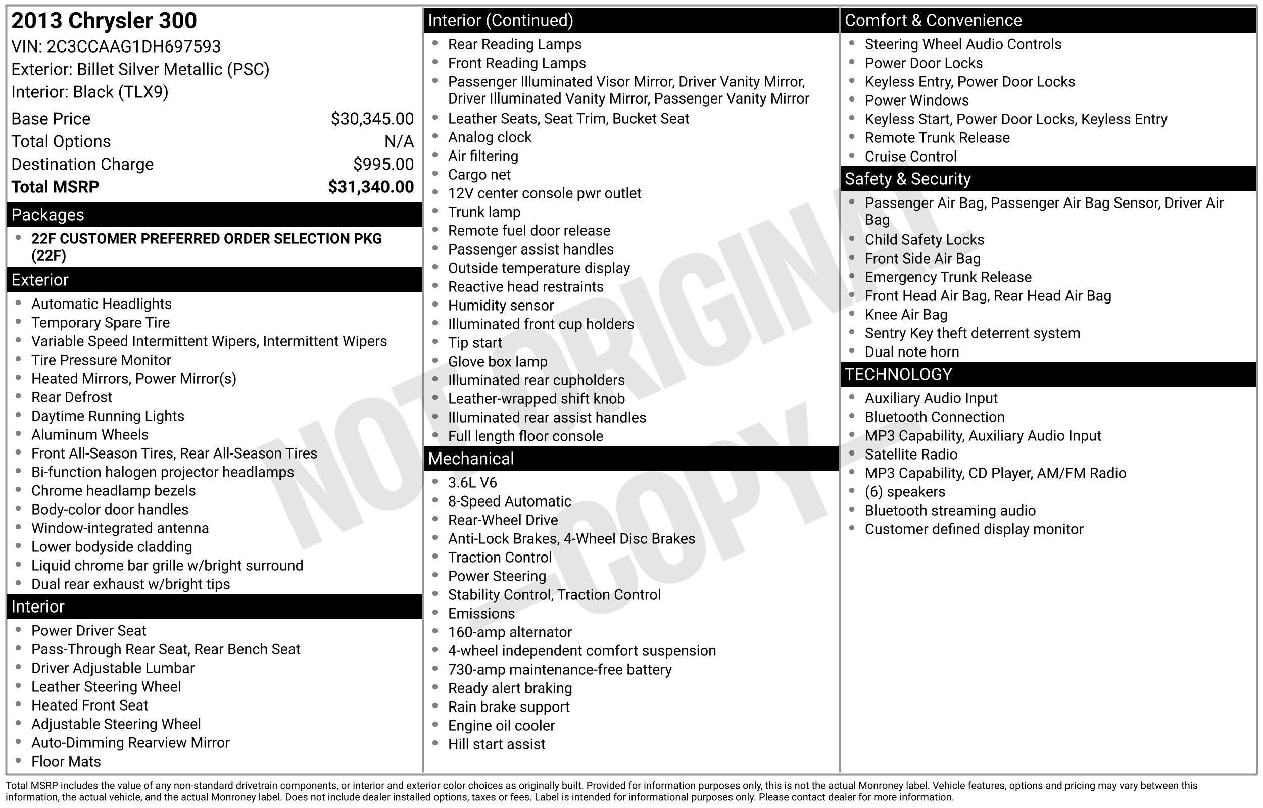 2013 Chrysler 300 Base