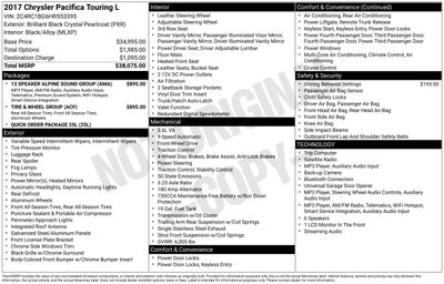 2017 Chrysler Pacifica Touring L