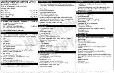 2023 Chrysler Pacifica Hybrid Limited