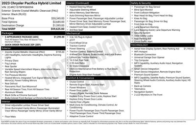2023 Chrysler Pacifica Hybrid Limited