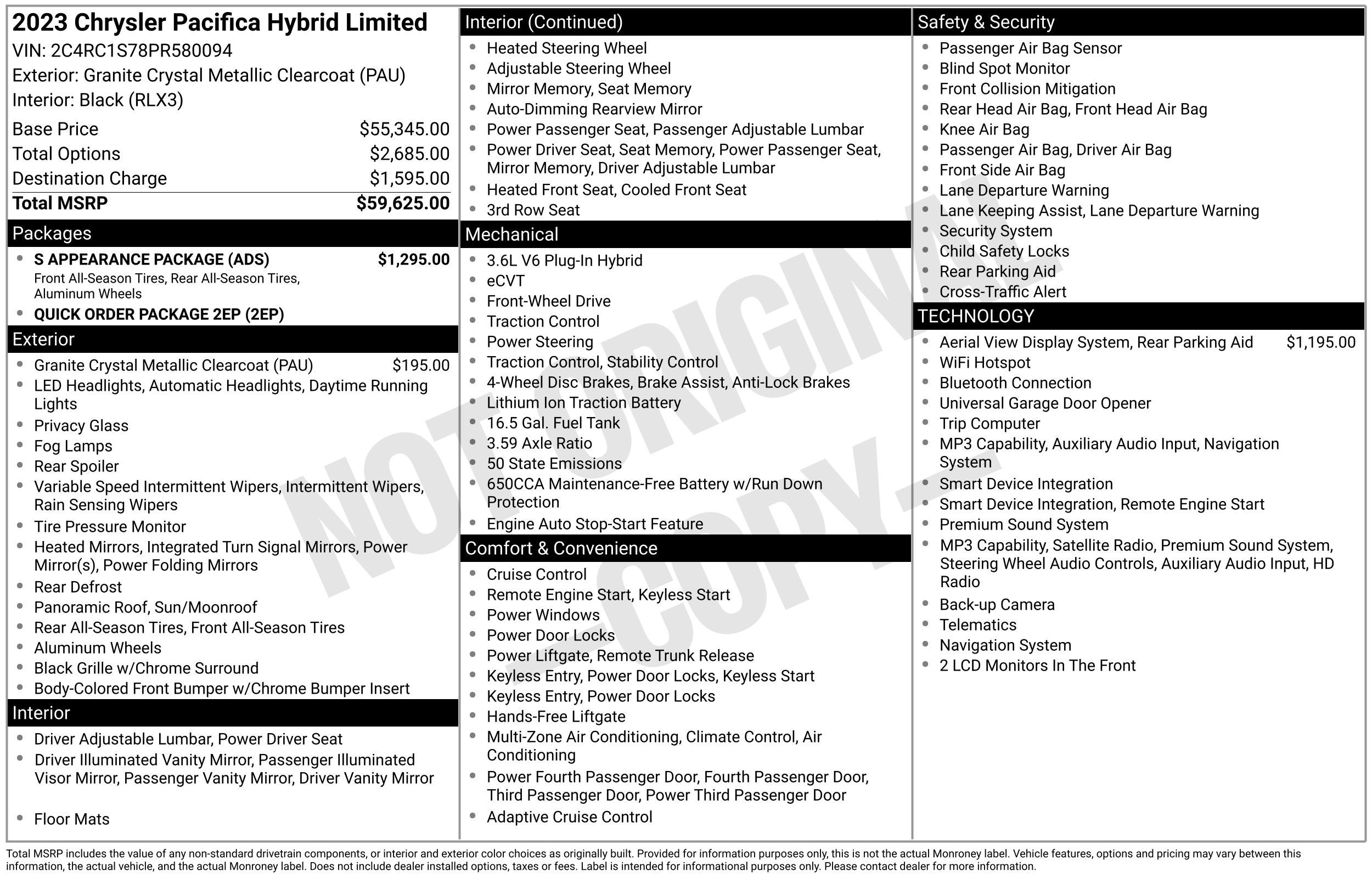 2023 Chrysler Pacifica Hybrid Limited