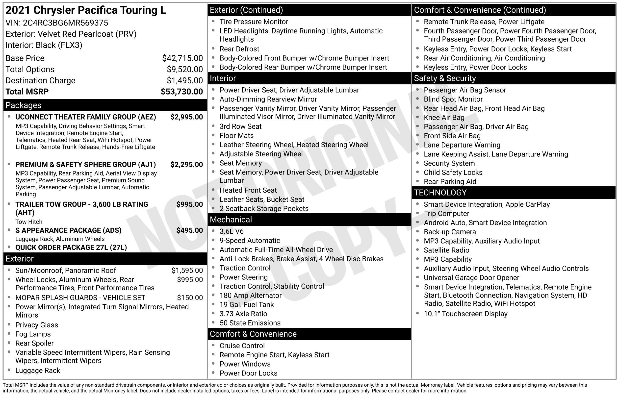 2021 Chrysler Pacifica Touring L