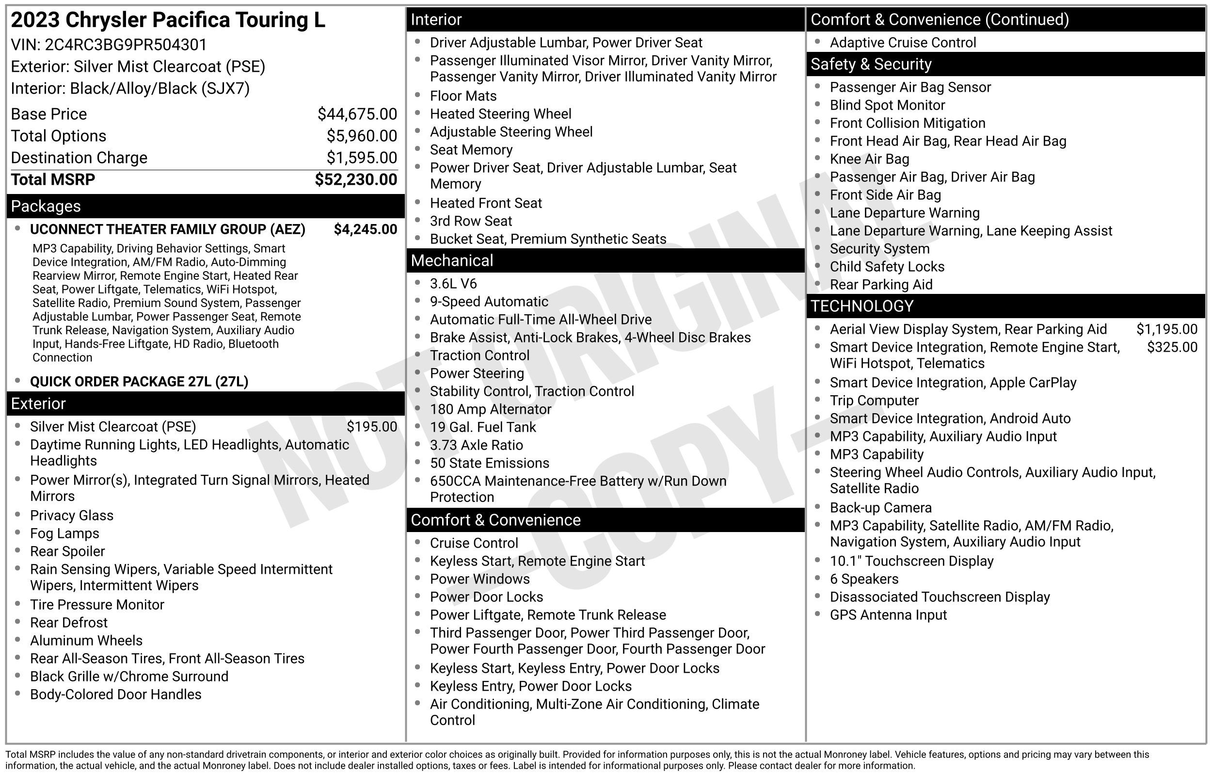 2023 Chrysler Pacifica Touring L