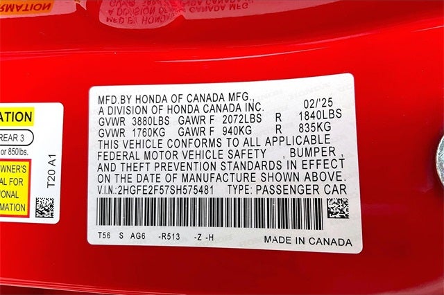 2025 Honda Civic Sport