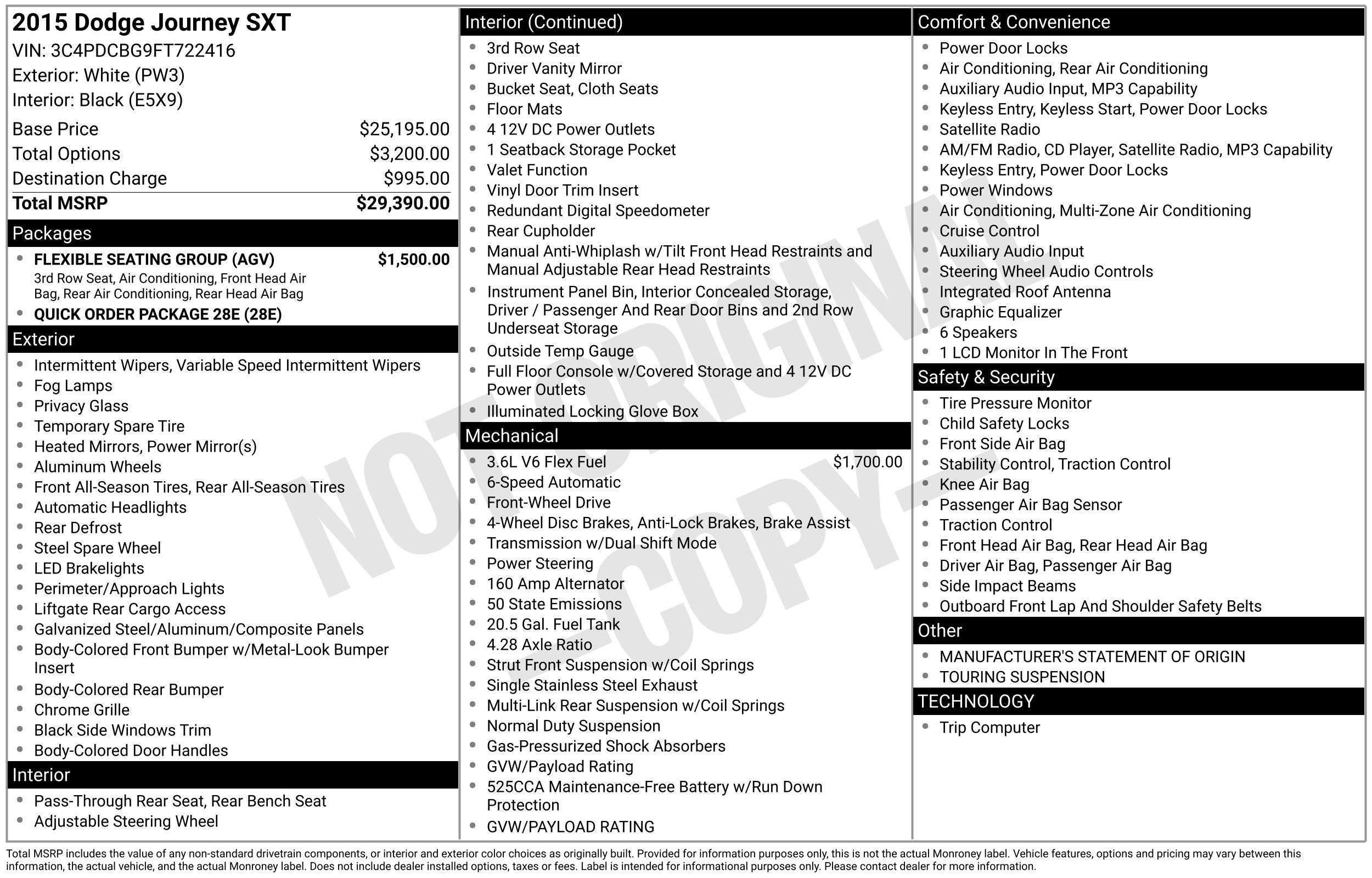 2015 Dodge Journey SXT