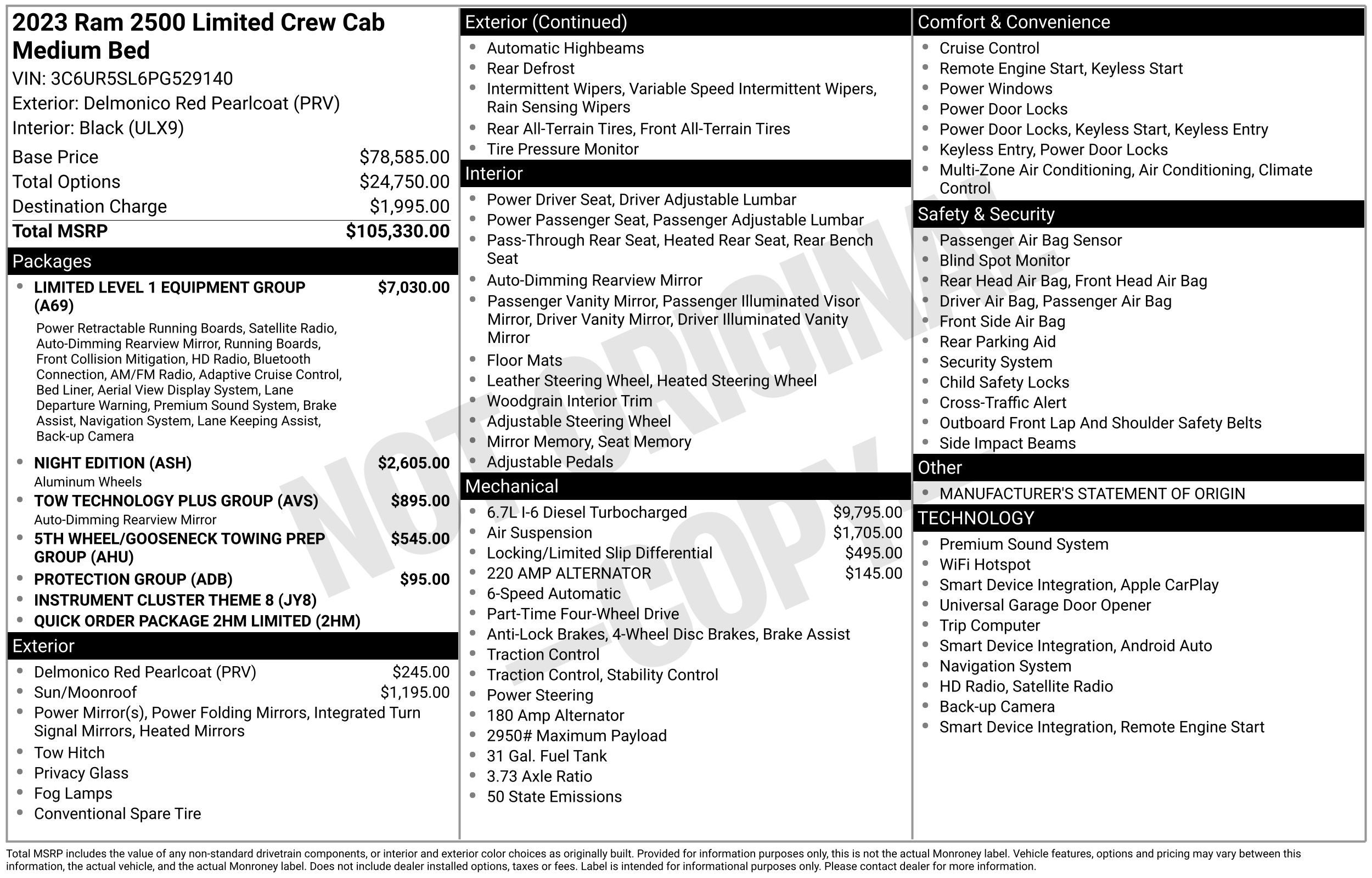 2023 RAM 2500 Limited