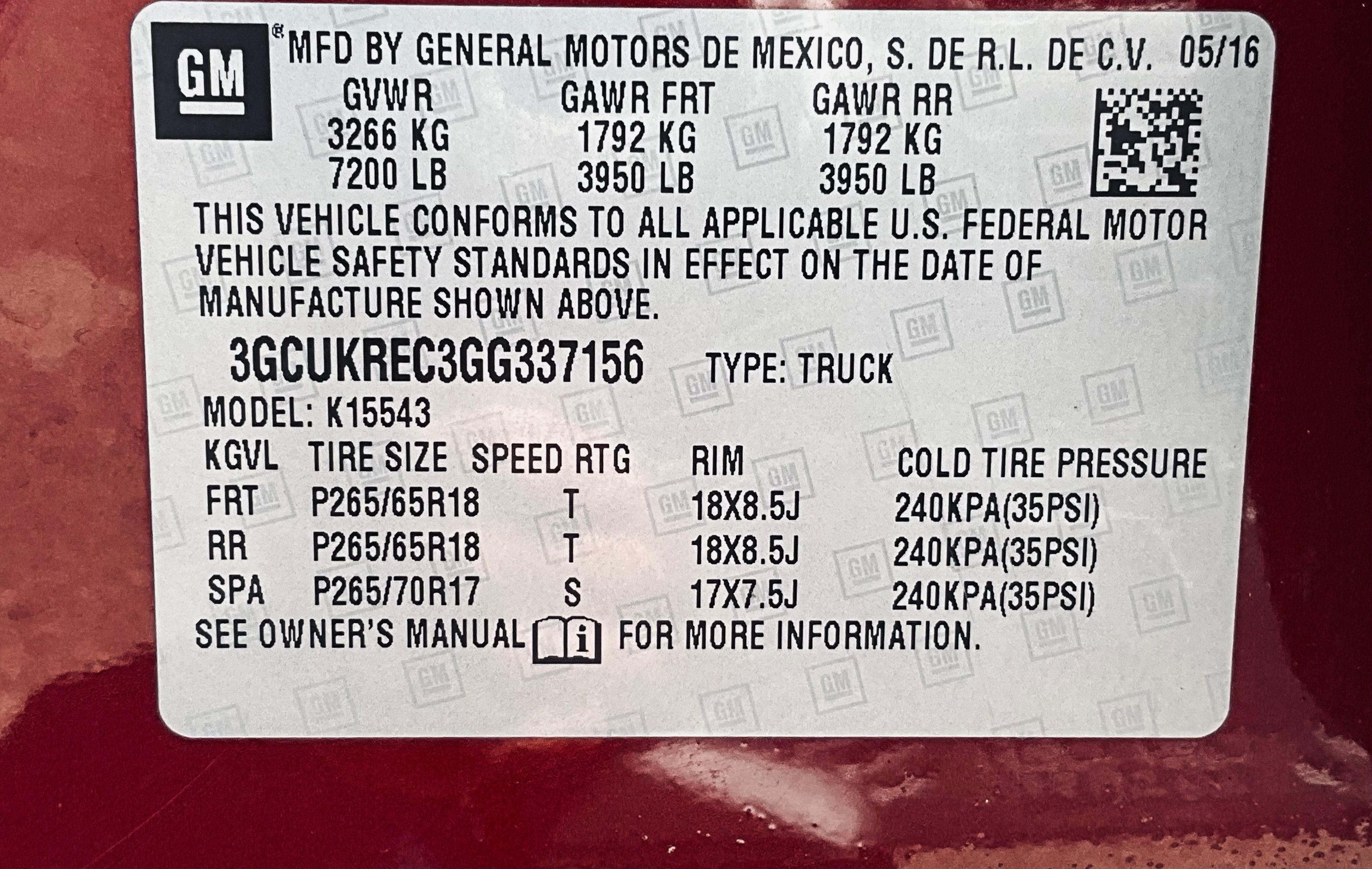 2016 Chevrolet Silverado 1500 LT LT1