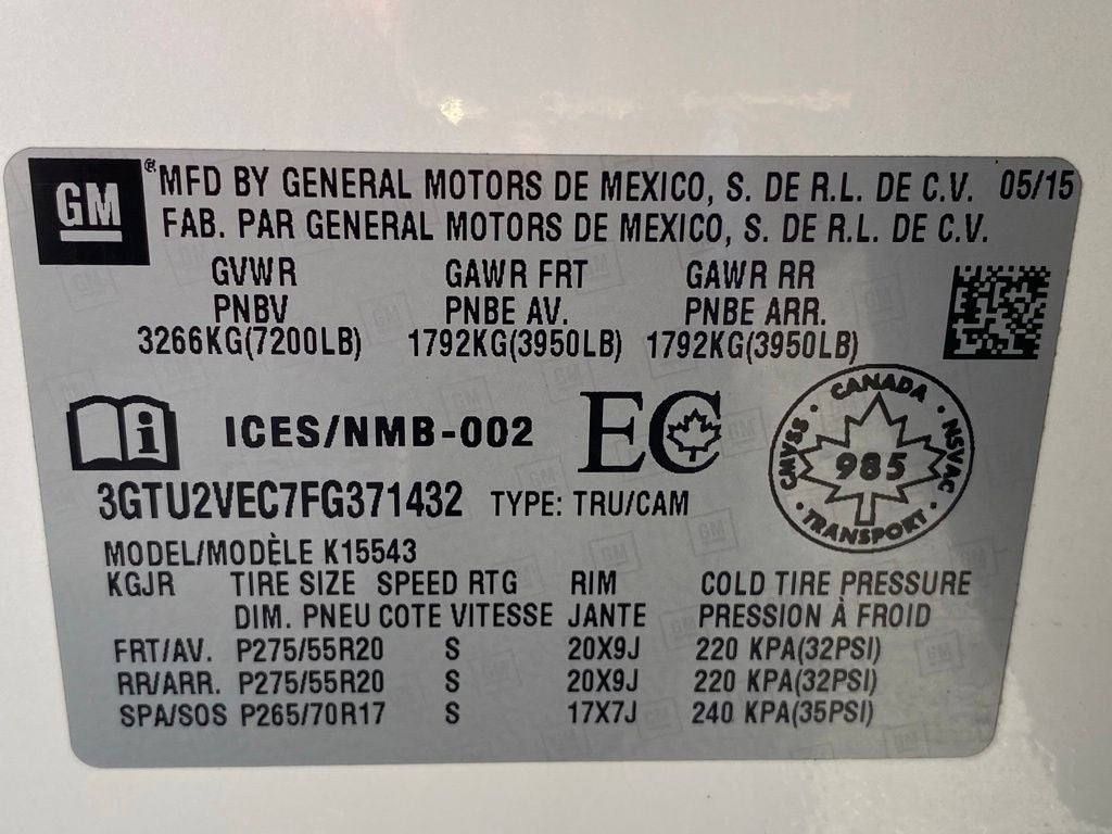 2015 GMC Sierra 1500 SLT