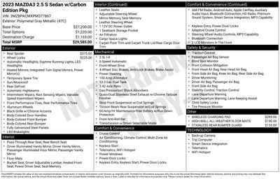 2023 Mazda Mazda3 2.5 S Carbon Edition