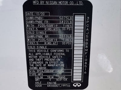 2021 INFINITI QX50 LUXE