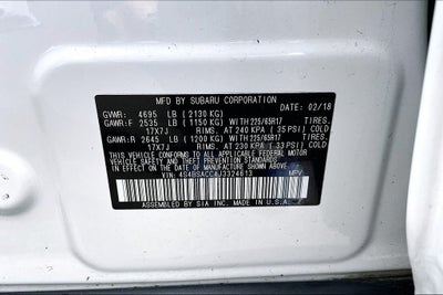 2018 Subaru Outback 2.5i Premium