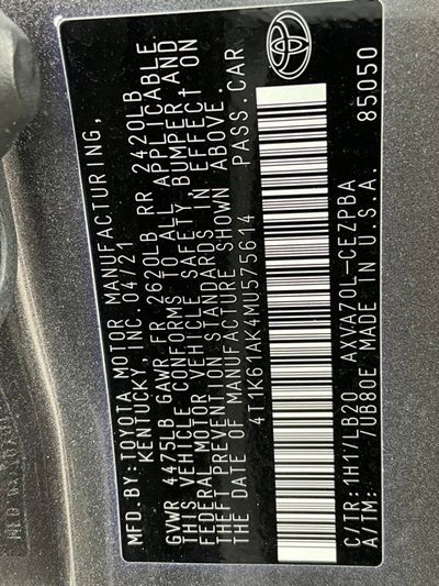2021 Toyota Camry XSE