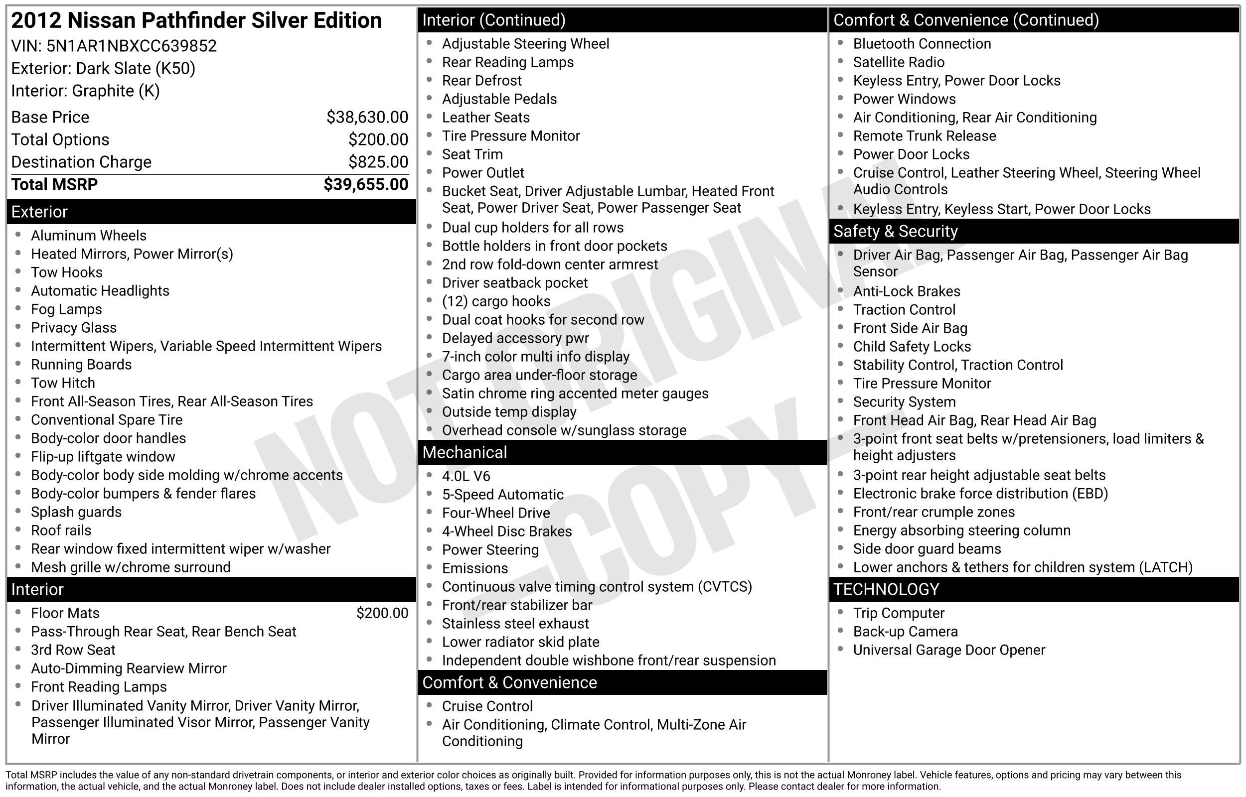 2012 Nissan Pathfinder Silver