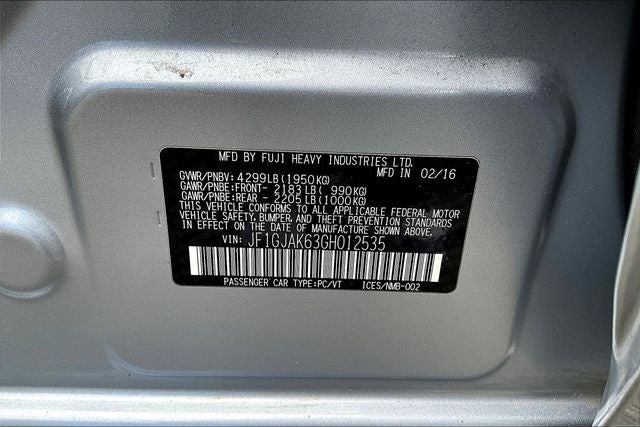 2016 Subaru Impreza 2.0i Limited