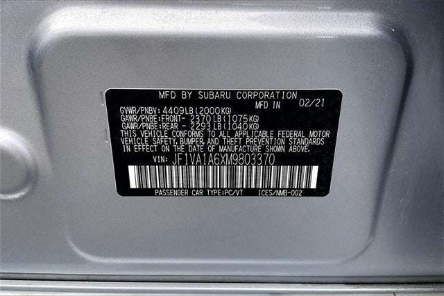 2021 Subaru WRX Base