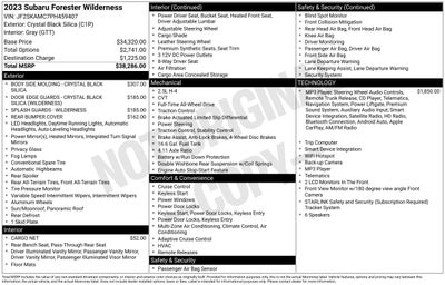 2023 Subaru Forester Wilderness