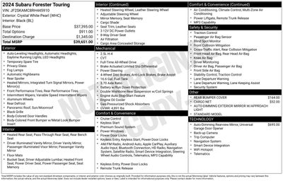2024 Subaru Forester Touring
