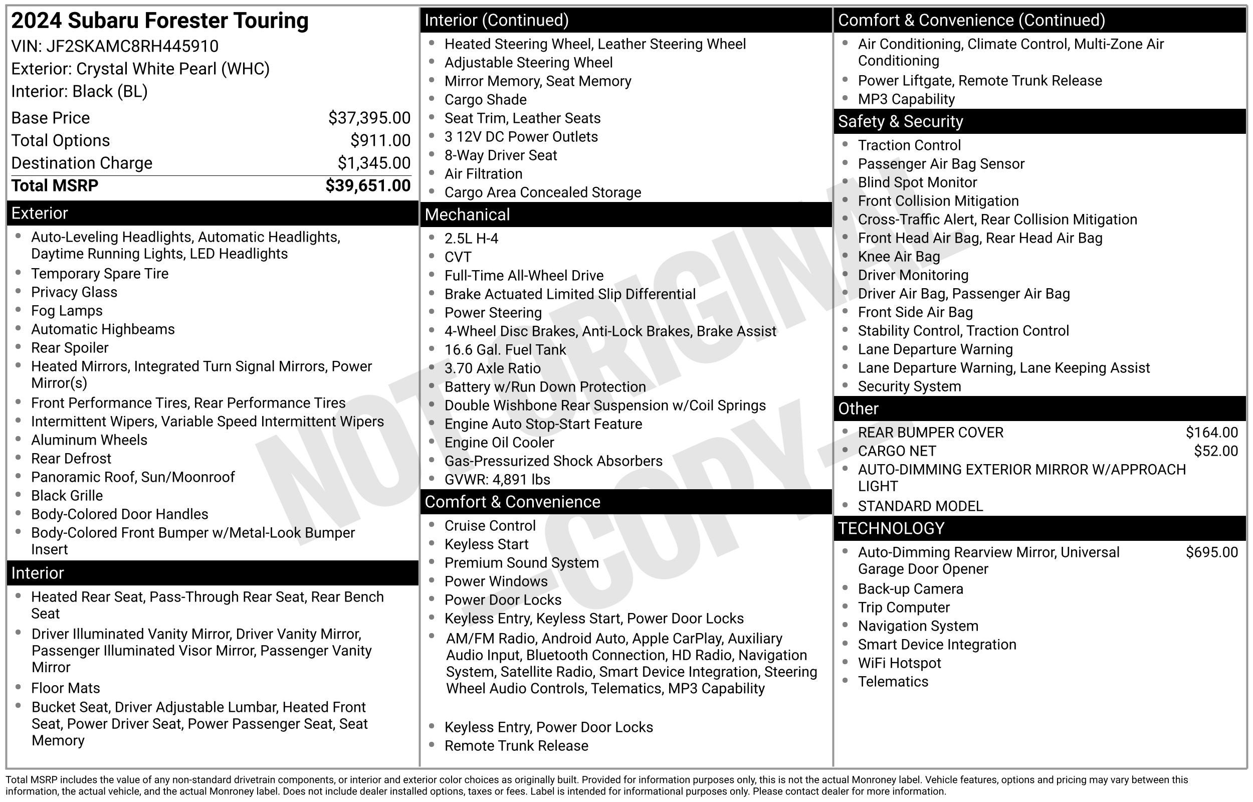 2024 Subaru Forester Touring