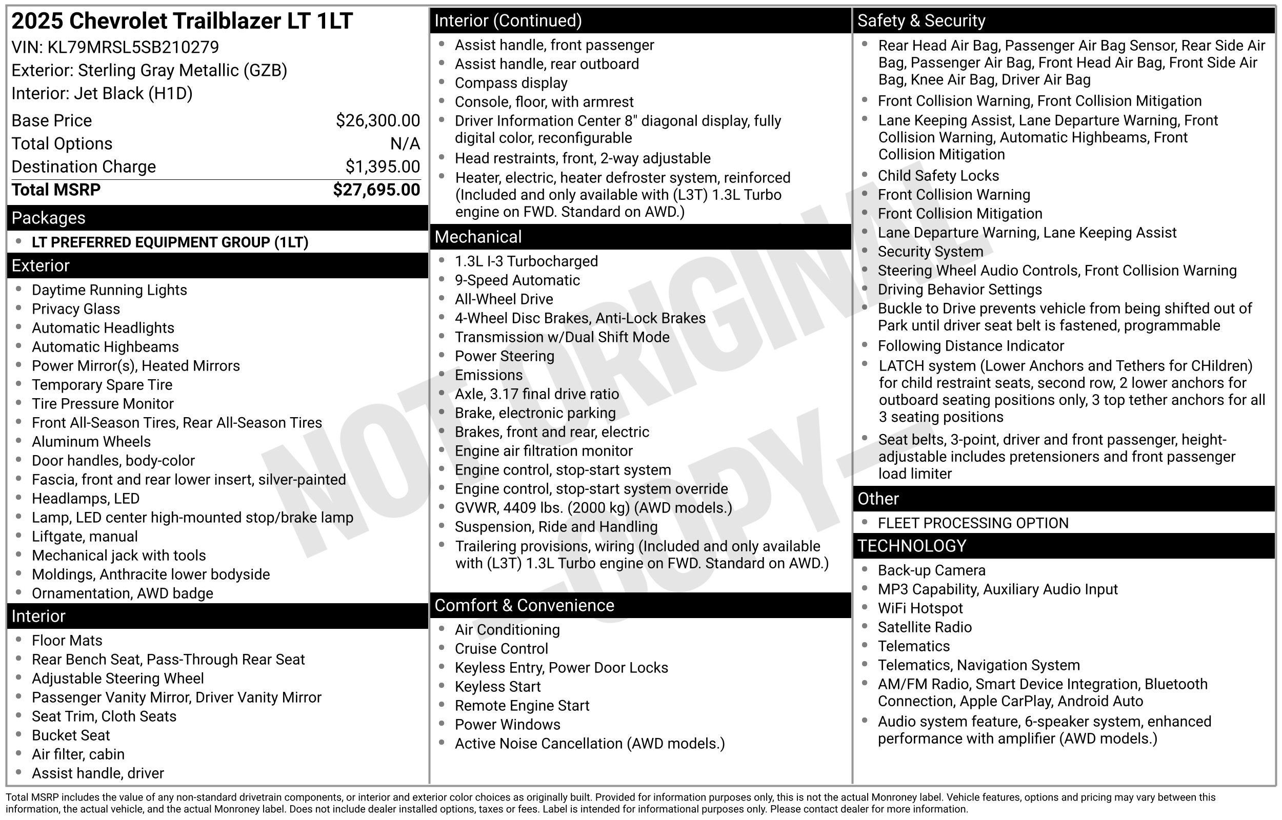 2025 Chevrolet TrailBlazer LT