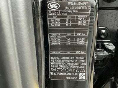 2021 Land Rover Range Rover Evoque Dynamic