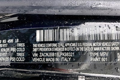 2020 Jeep Renegade Altitude 4WD