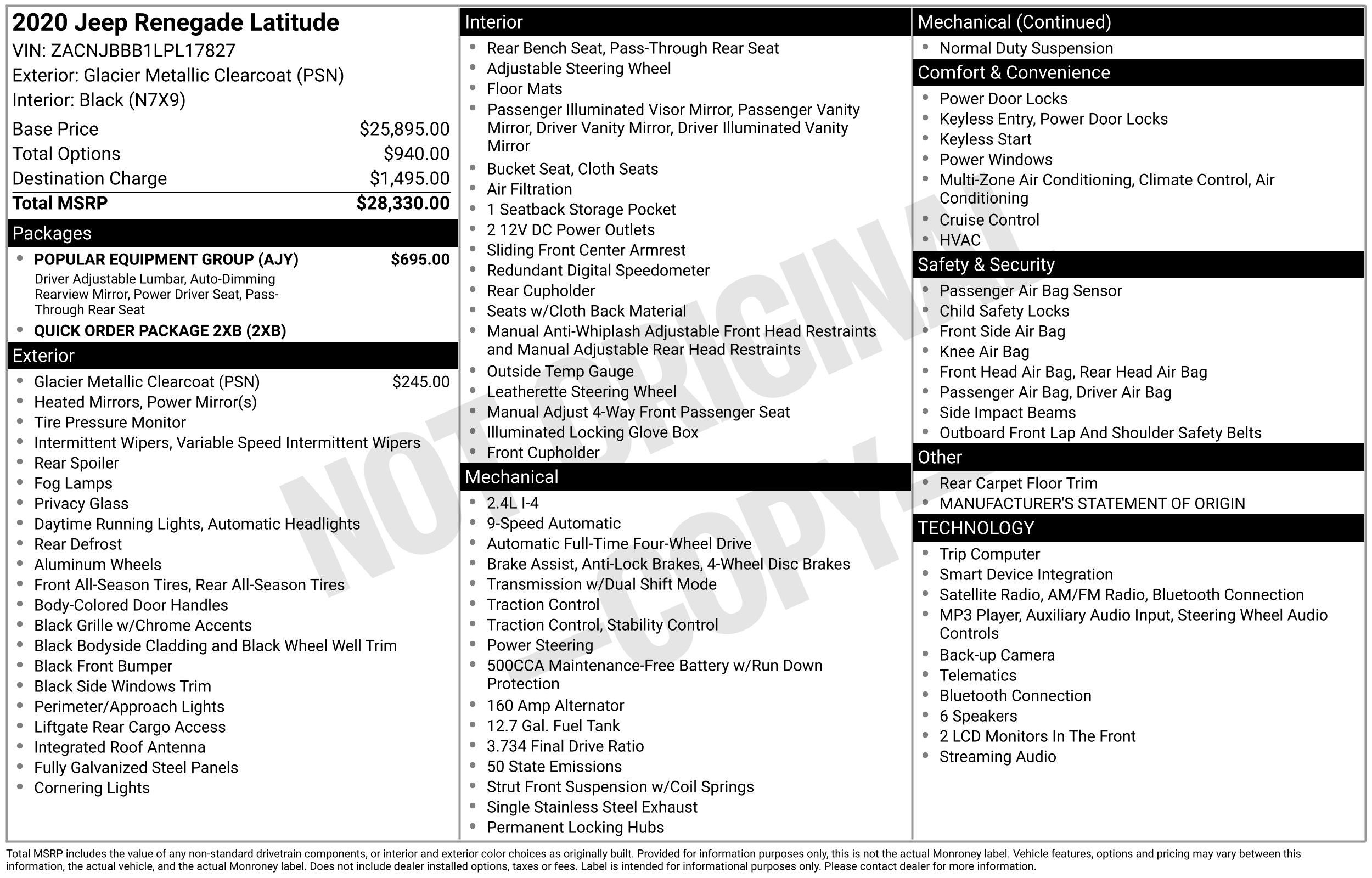 2020 Jeep Renegade Latitude