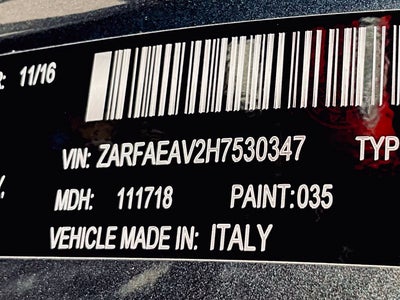 2017 Alfa Romeo Giulia Quadrifoglio