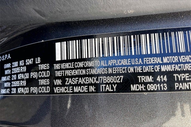 2018 Alfa Romeo Stelvio Ti