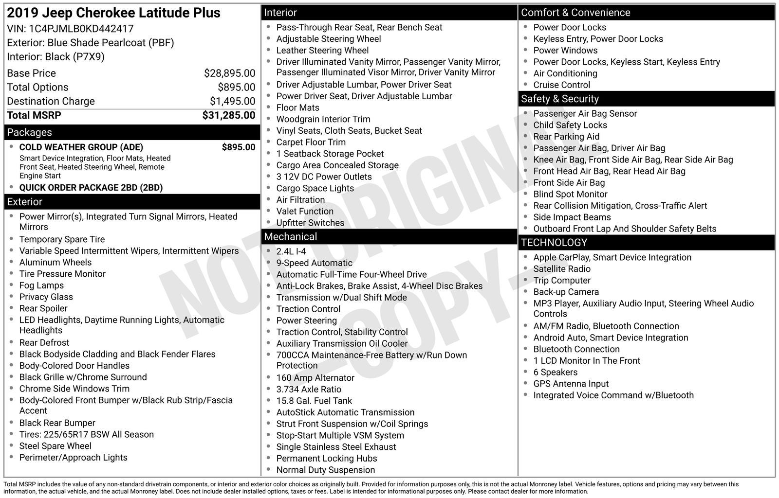 2019 Jeep Cherokee Latitude Plus