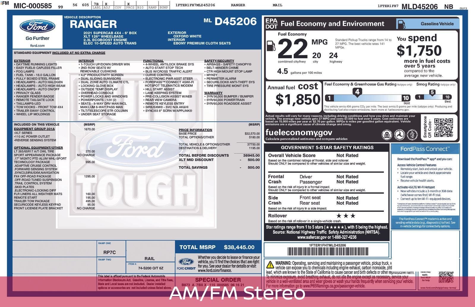 2021 Ford Ranger XLT