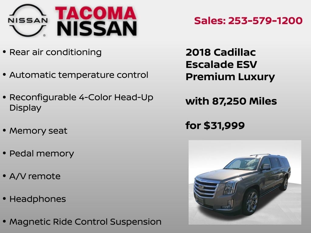 2018 Cadillac Escalade ESV Premium
