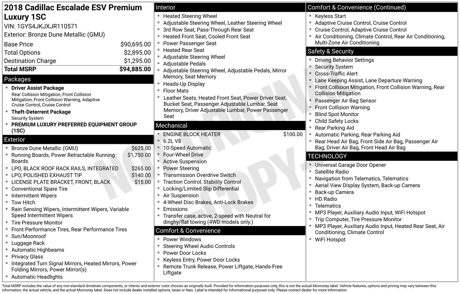 2018 Cadillac Escalade ESV Premium