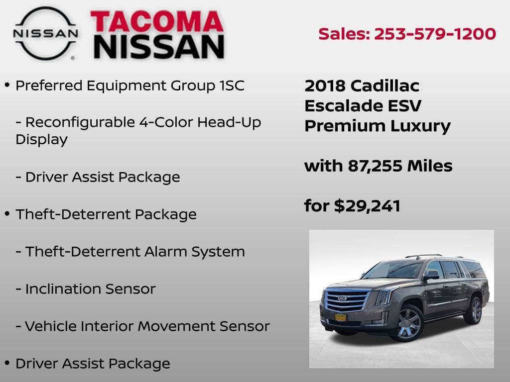 2018 Cadillac Escalade ESV Premium