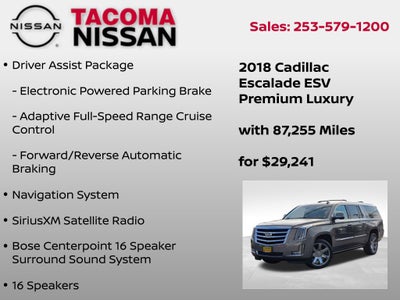 2018 Cadillac Escalade ESV Premium