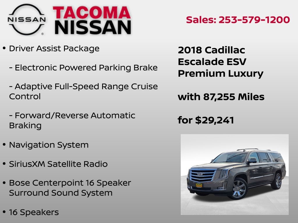 2018 Cadillac Escalade ESV Premium