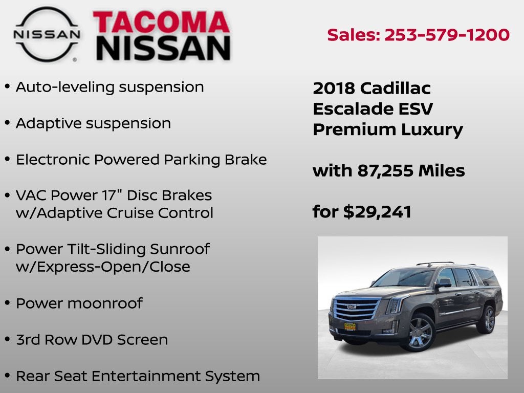 2018 Cadillac Escalade ESV Premium