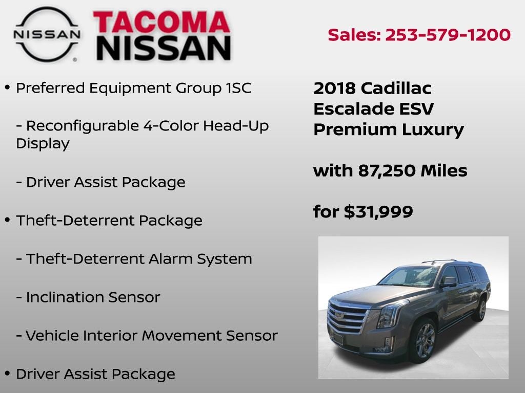 2018 Cadillac Escalade ESV Premium
