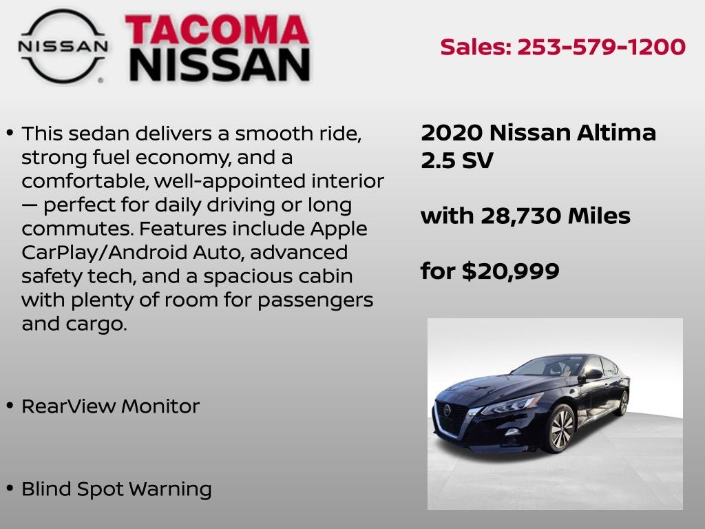 2020 Nissan Altima 2.5 SV