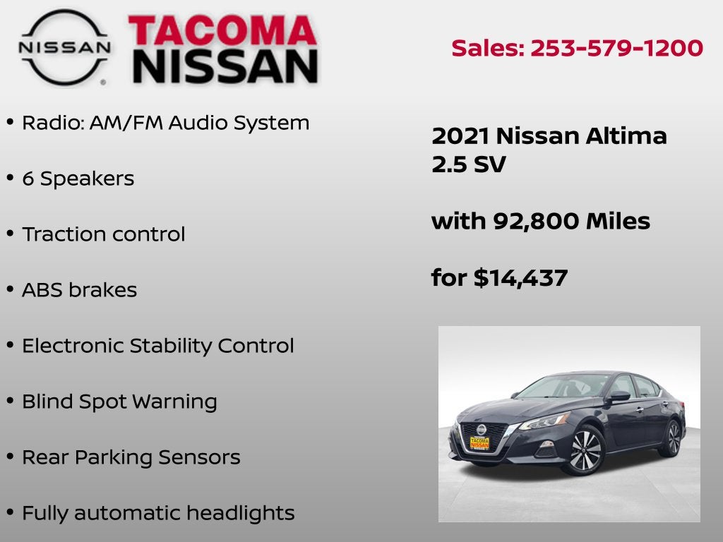 2021 Nissan Altima 2.5 SV