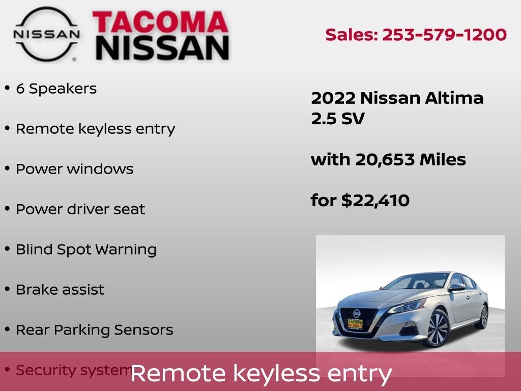 2022 Nissan Altima 2.5 SV