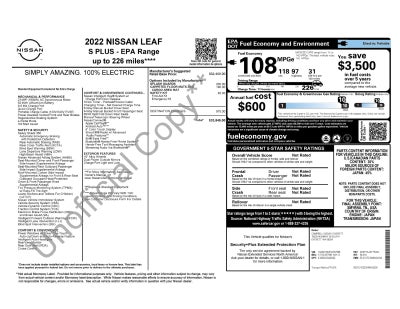 2022 Nissan Leaf S Plus