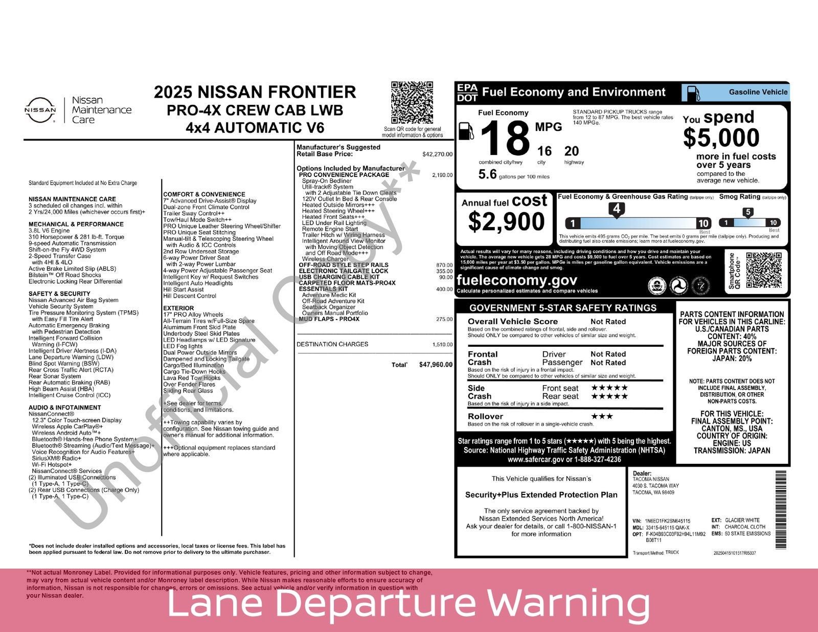 2025 Nissan Frontier PRO-4X