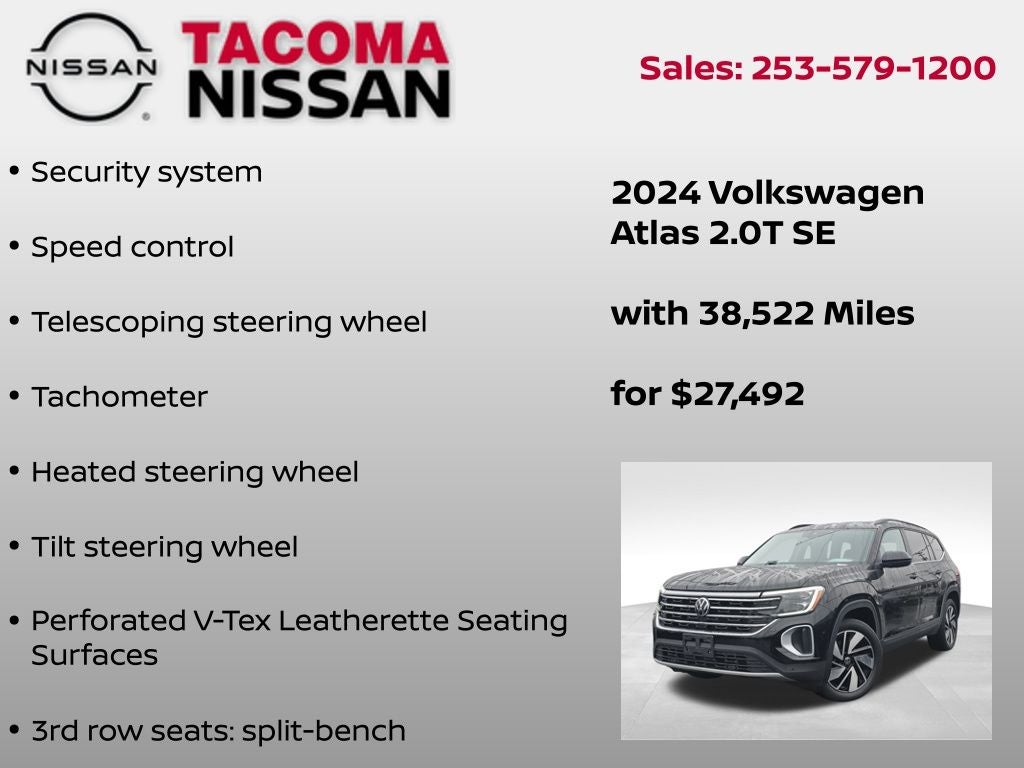 2024 Volkswagen Atlas 2.0T SE w/Technology