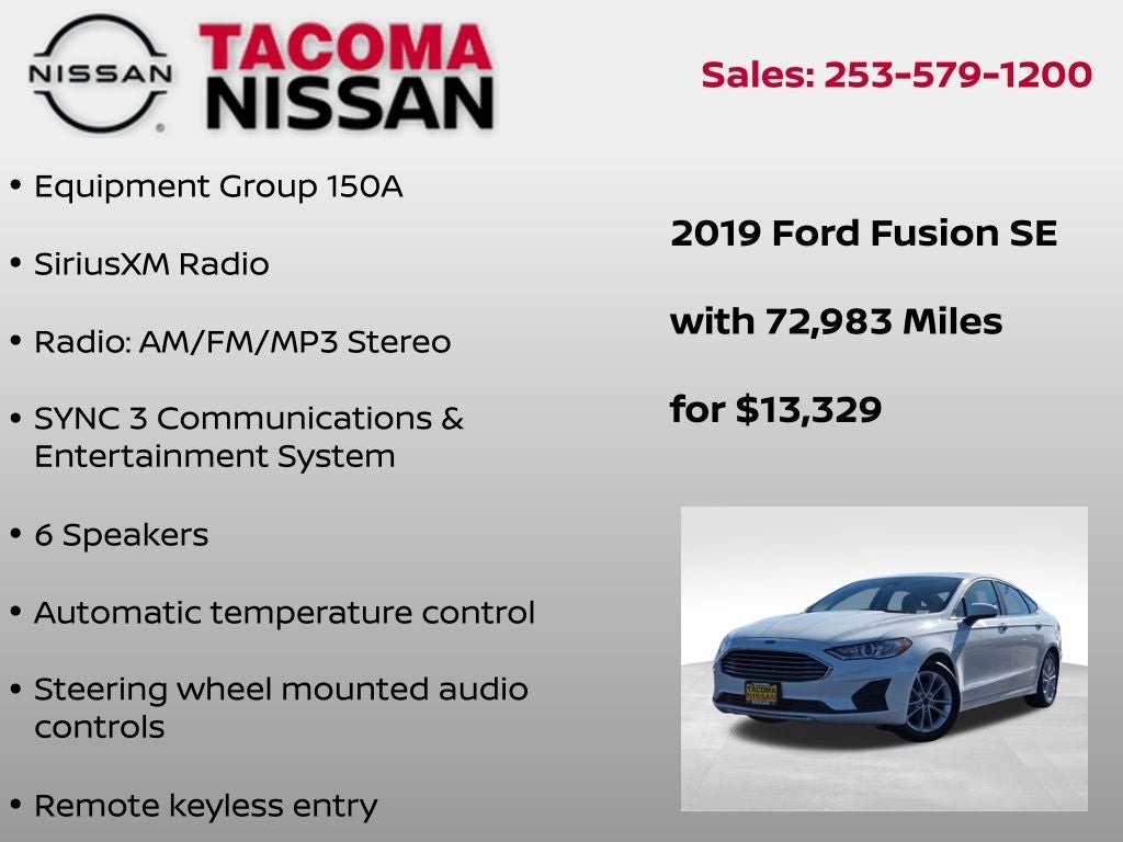 2019 Ford Fusion SE