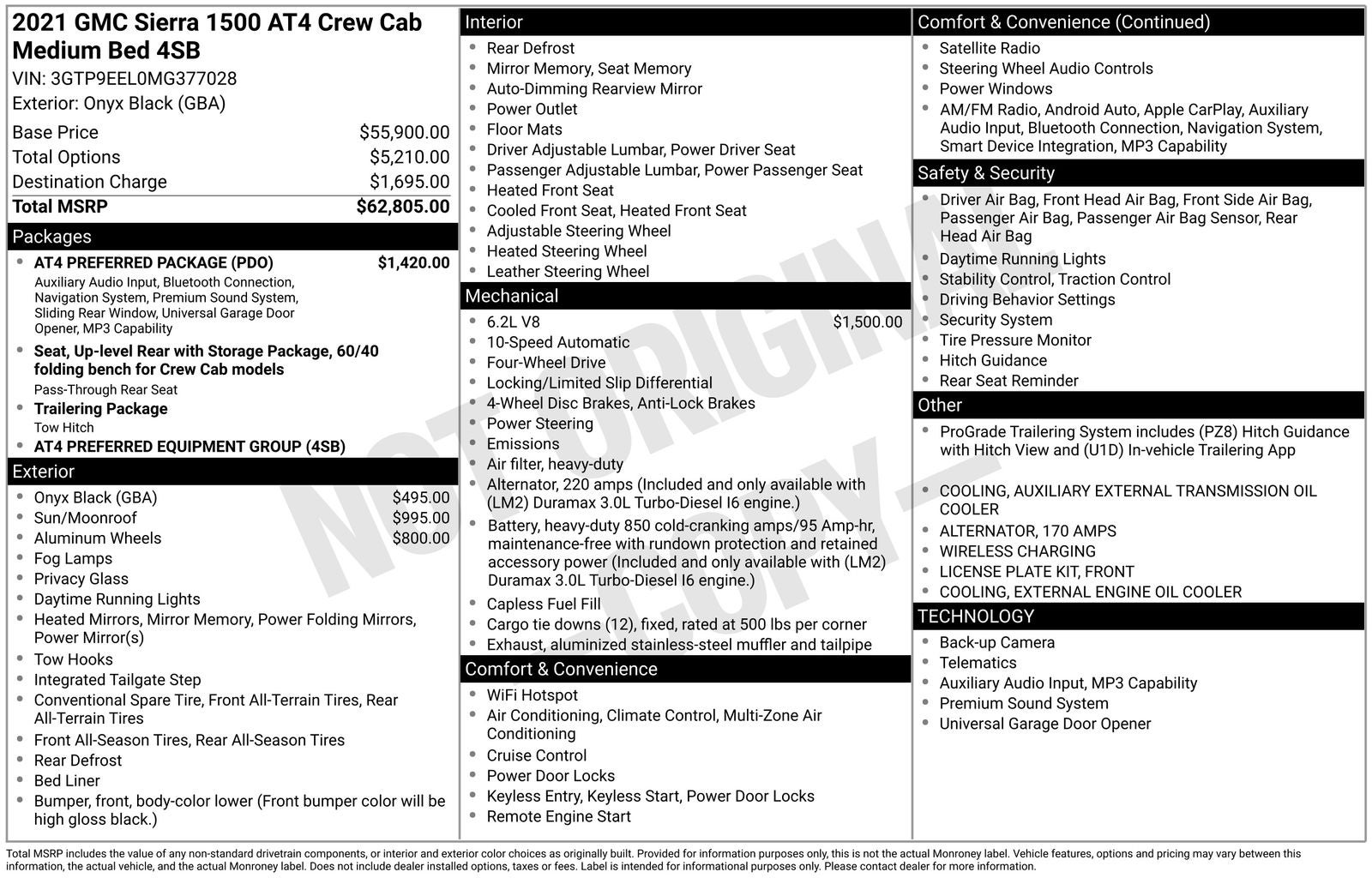 2021 GMC Sierra 1500 AT4