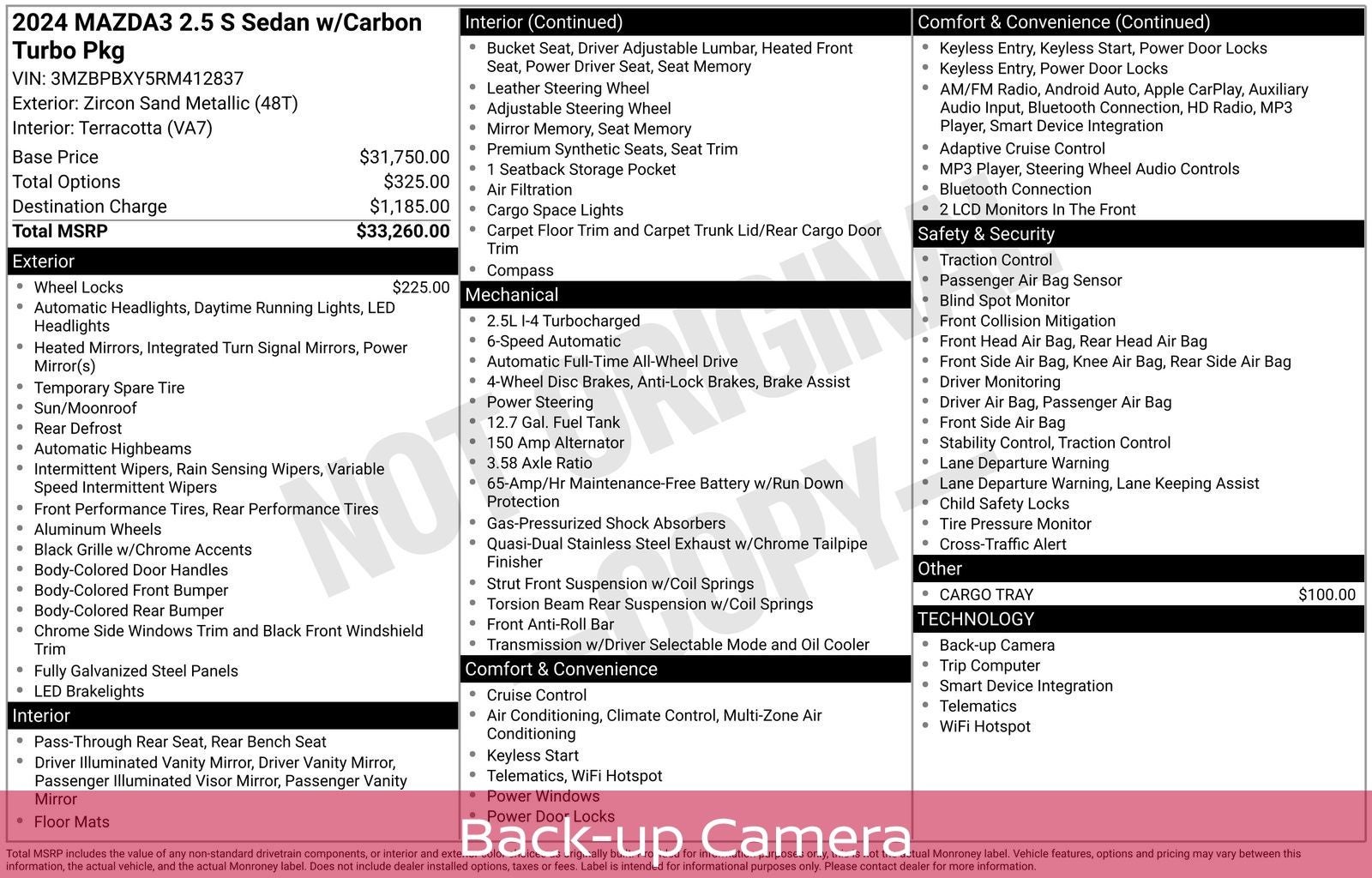 2024 Mazda Mazda3 2.5 Carbon Turbo