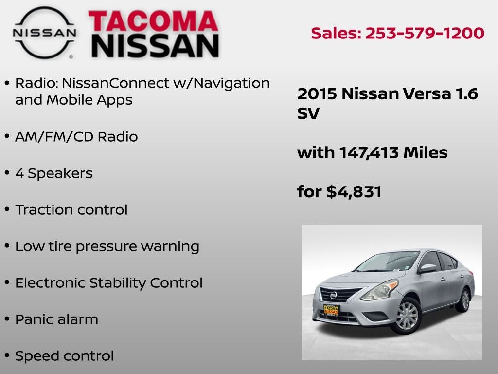2015 Nissan Versa 1.6 SV