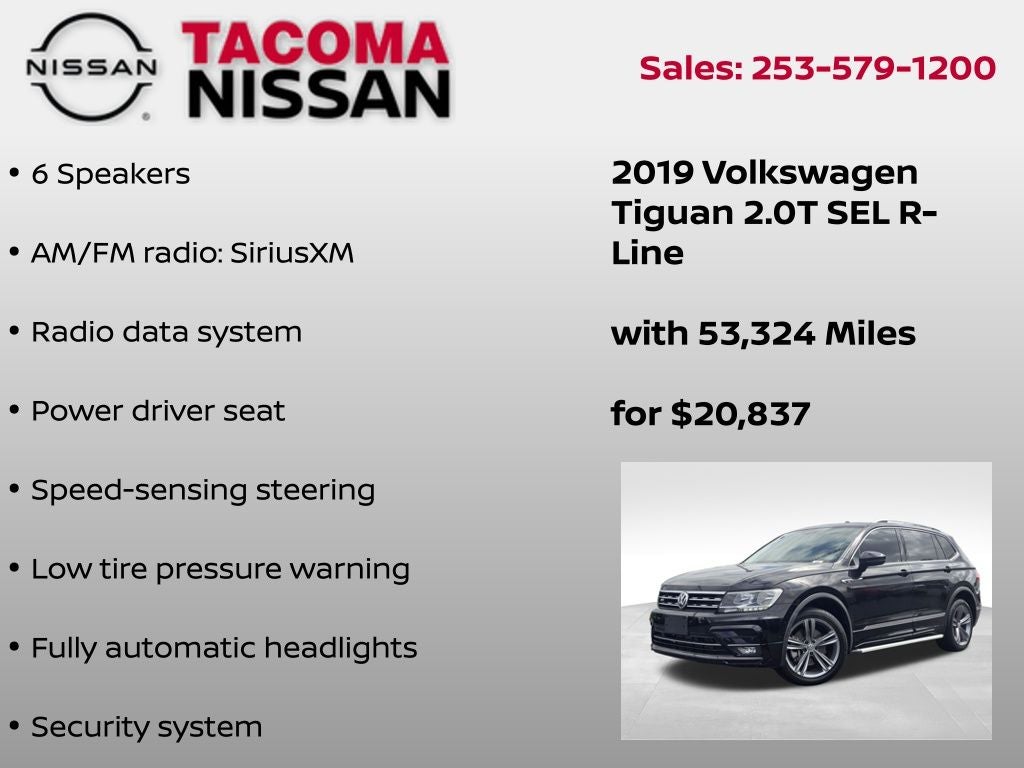 2019 Volkswagen Tiguan 2.0T SEL R-Line 4Motion