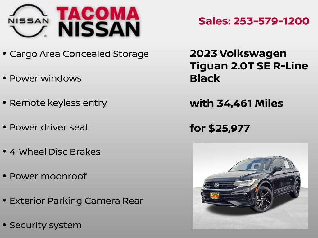 2023 Volkswagen Tiguan 2.0T SE R-Line Black