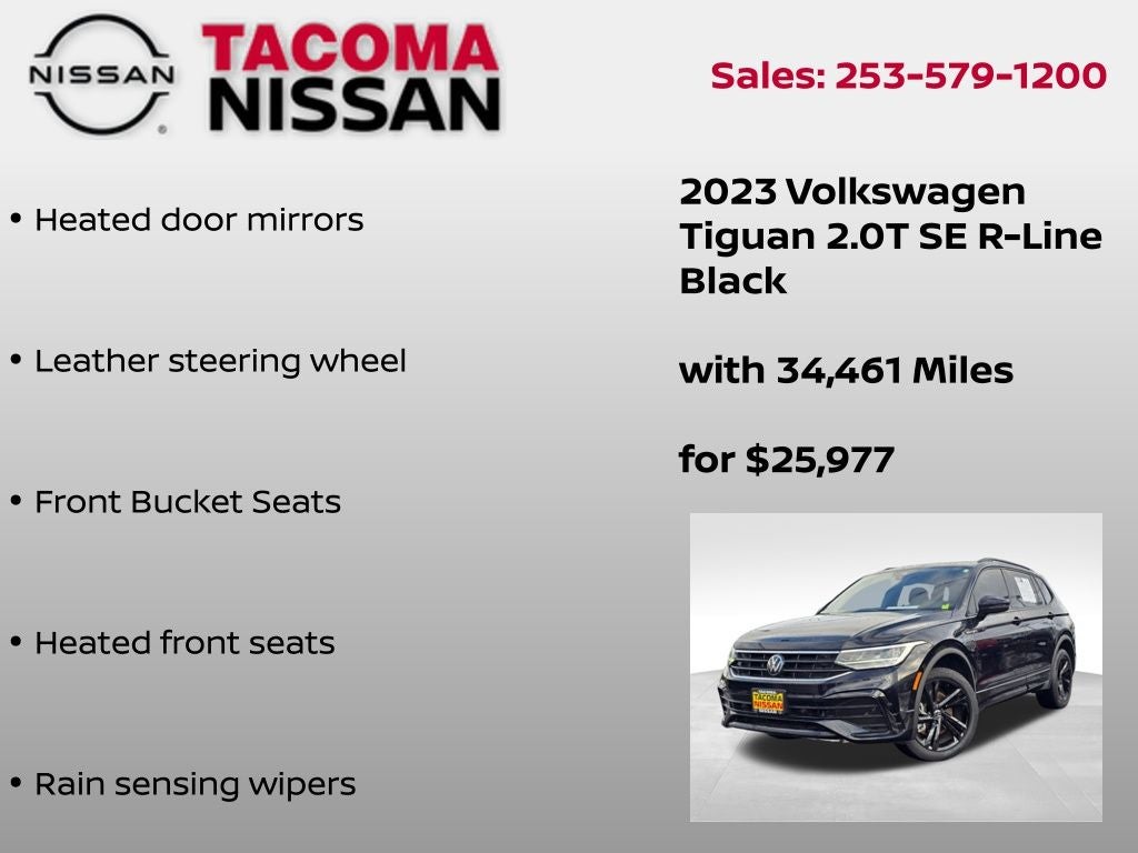 2023 Volkswagen Tiguan 2.0T SE R-Line Black